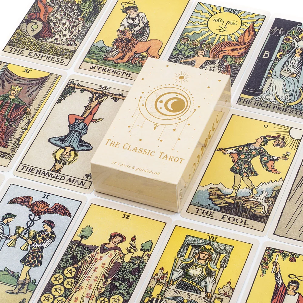 The Classic Tarot Board Game For Beginners 78Pcs 10.4x6.1cm Oracle Card with Guidebook and Beautiful  Illustrations