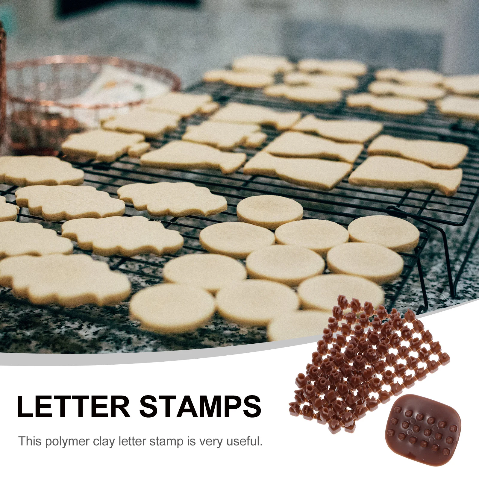 

3Pcs Letter Stamps for Polymer Clay Premium Alphabet Molds Smooth Non Scratch Crafting Baking Tool Kit Polymer Clay Mold