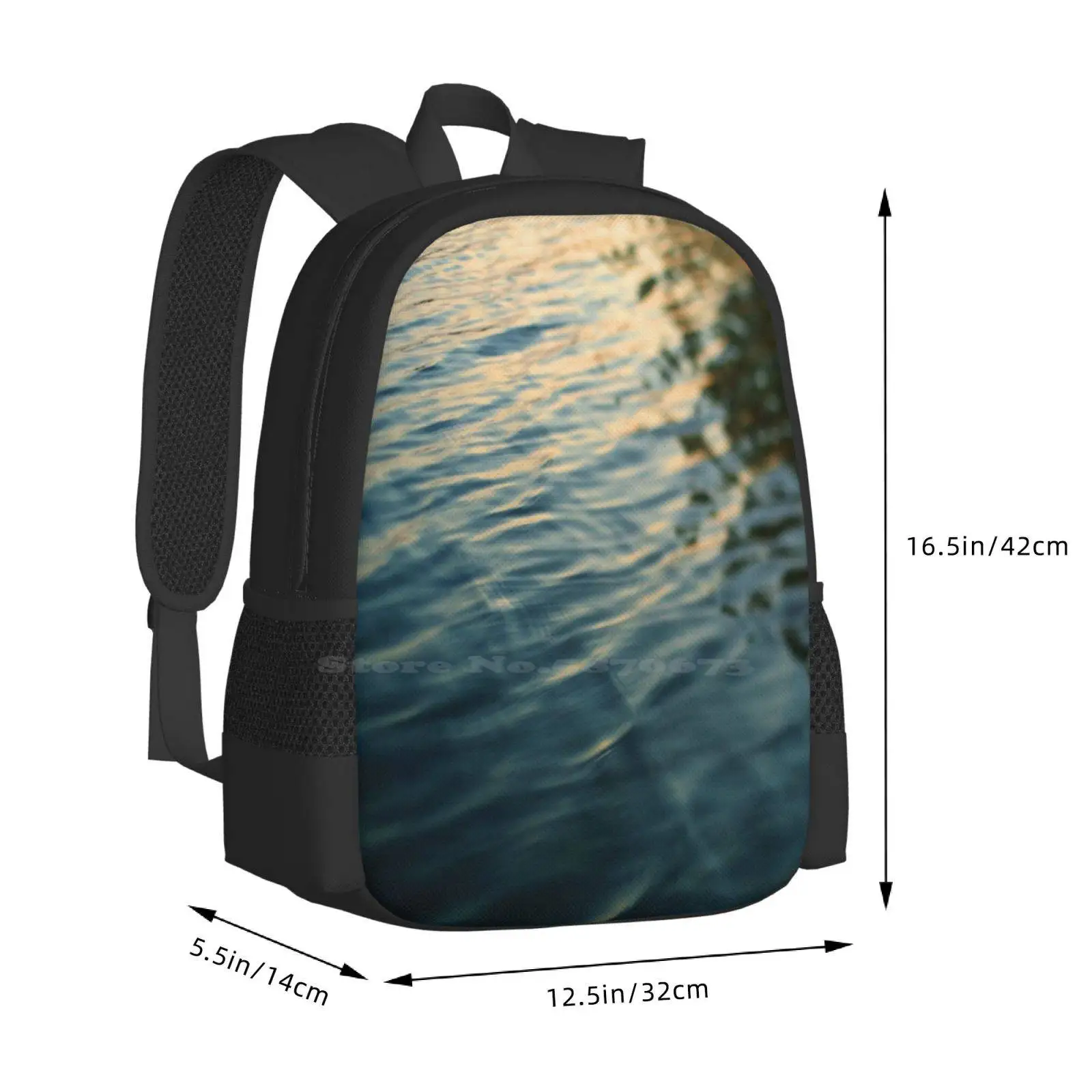 Tiger'S Eye Hot Sale Schoolbag Backpack Fashion Bags Tigers Eye Water Lake Sparkle Glow Alicia Bock Fine Art Abstract Blur