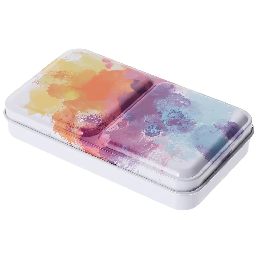 

1 Set Watercolor Box Portable Paint Mixing Tray Art Pigment Case Color Mixing Plate Household Painting Tool Durable Material