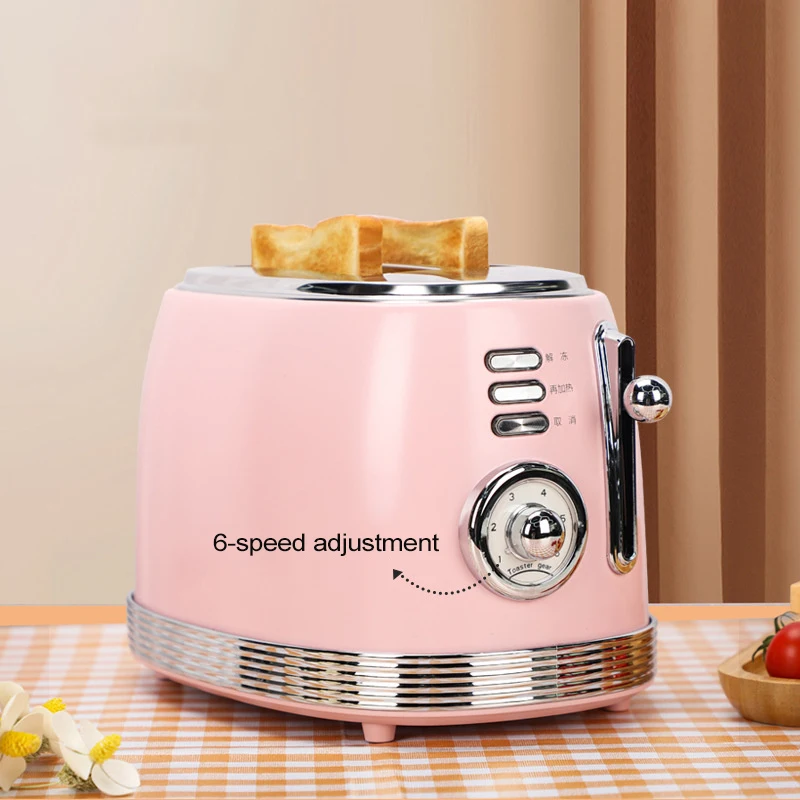 Electric Bread Toaster with 2 Slices Slot Single / Double Sides Automatic Electric Toaster Maker Breakfast Bread Baking Machine