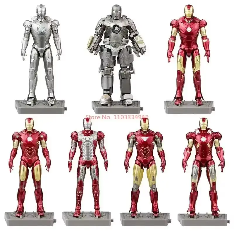 マーベル-アベンジャーズのアクションフィギュア,アイアンマン,本物のZDおもちゃ,モデルコレクション,部屋の装飾,ロボットギフト,1,10