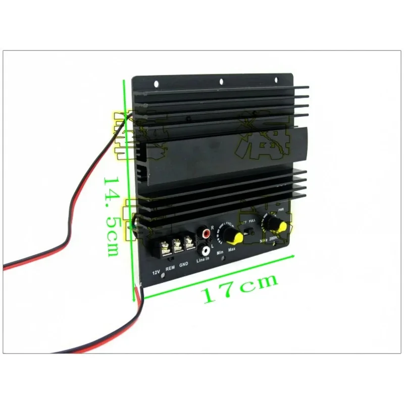 300W Trapezoidal Box Professional Full-tone/pure Bass Power Amplifier Board 12V Pair Tube 8 Inch 10 Inch 12 Inch Car Subwoofer