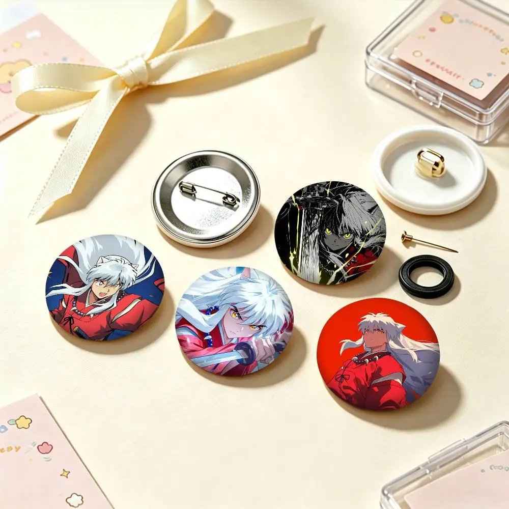 Cool Anime I-Inuyasha Cartoon  25mm 32mm 44mm 58mm 75mm Brooches Badges Pins for Accessories Gift