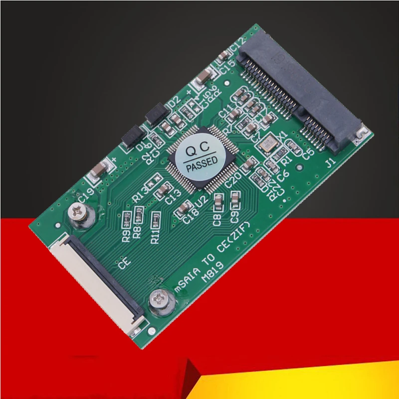 Mini SATA para PCIE SSD Conversor Cartão para iPod Toshiba Hitachi SSD, MSATA para CE ZIF Riser Board Adapter, 40Pin, 1.8"
