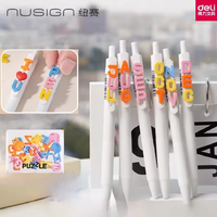 Deli NUSIGN Interesting Gel Pens DIY Love Letter Splicing Quick Drying Prevents Stains Ink Anti-Fatigue Grip Back to School