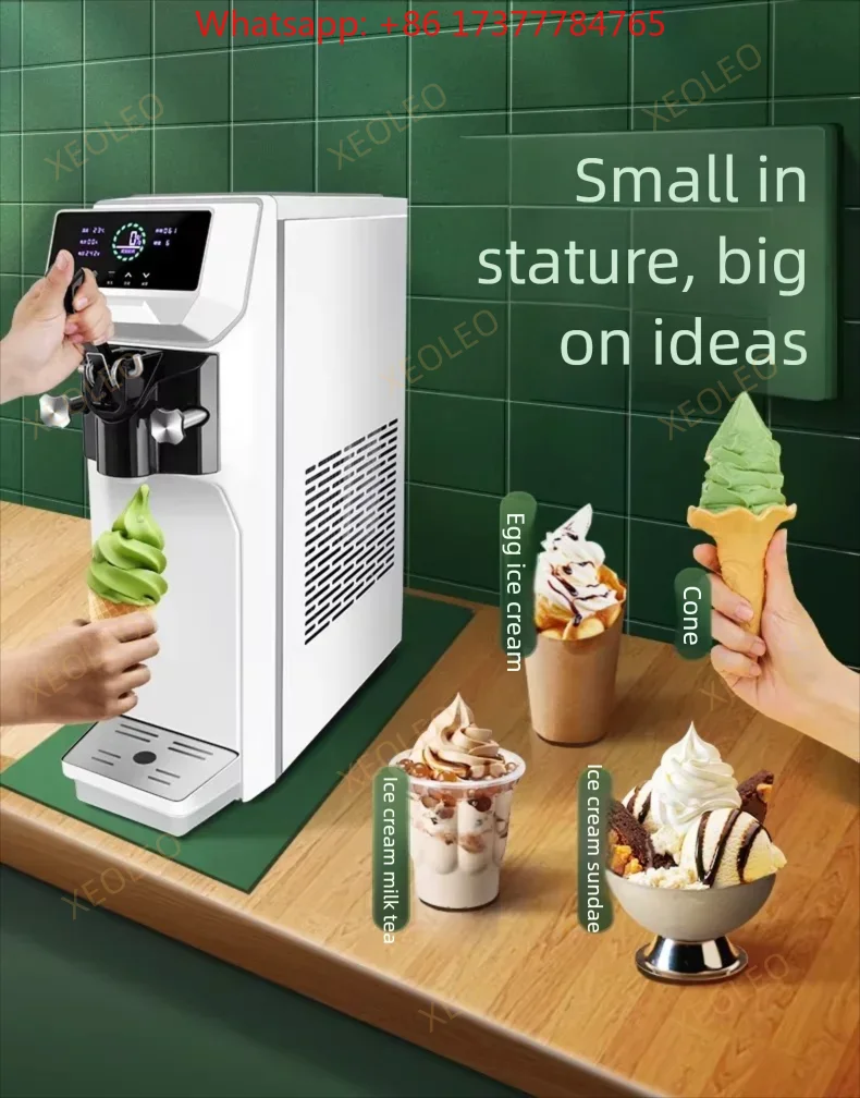 16L/H Automatic Soft Ice Cream Maker, Commercial Touch Screen Machine with Pre-Cooling Fresh Keeping Function