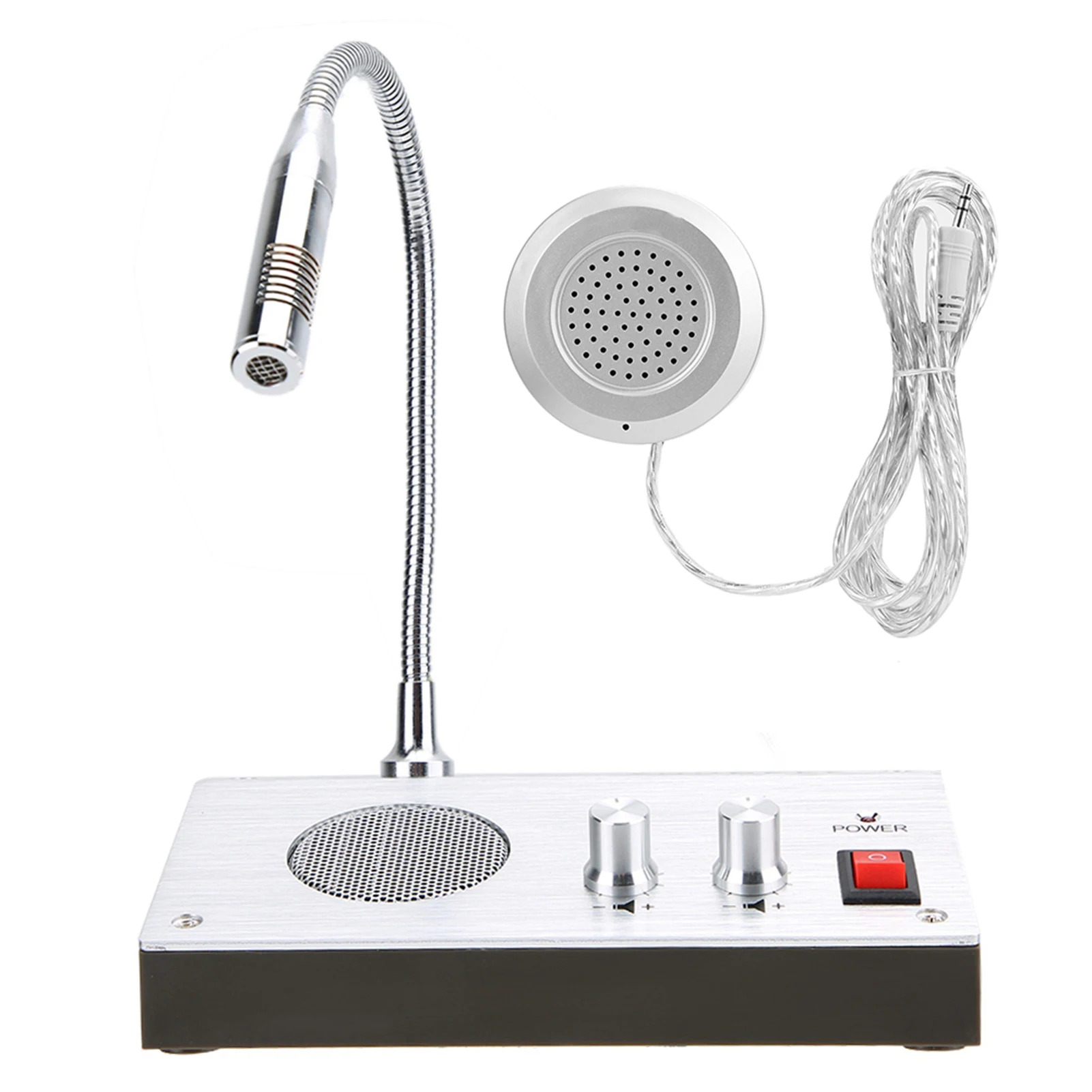 Premium Clear Sound NoiseFree Dualway Bank/Office Store Station Window Counter Intercom Easy Install Plug and Play Walkie Talkie