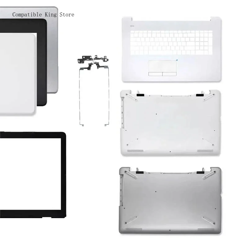 P For HP 17-BS 17-AK 17G-BR TPN-W129 TPN-W130 Replace Cover Laptop LCD Back Cover Front Bezel Hinges Rear Lid Top Case 17.3 inch