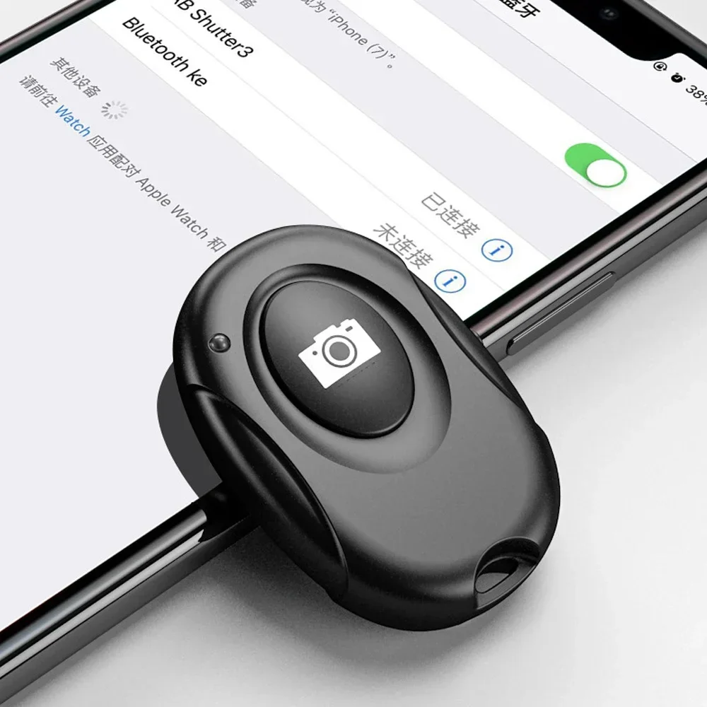 Nuevo Manos libres para IPhone/Android fotos vídeos Mini cámara portátil con Control remoto Bluetooth Control inalámbrico de obturador Selfie