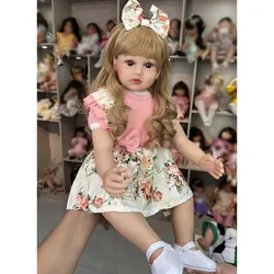 60CM Huge Baby Size Reborn Toddler Artist Made High Quliaty Doll with 3D Skin Visible Veins Christmas Gift