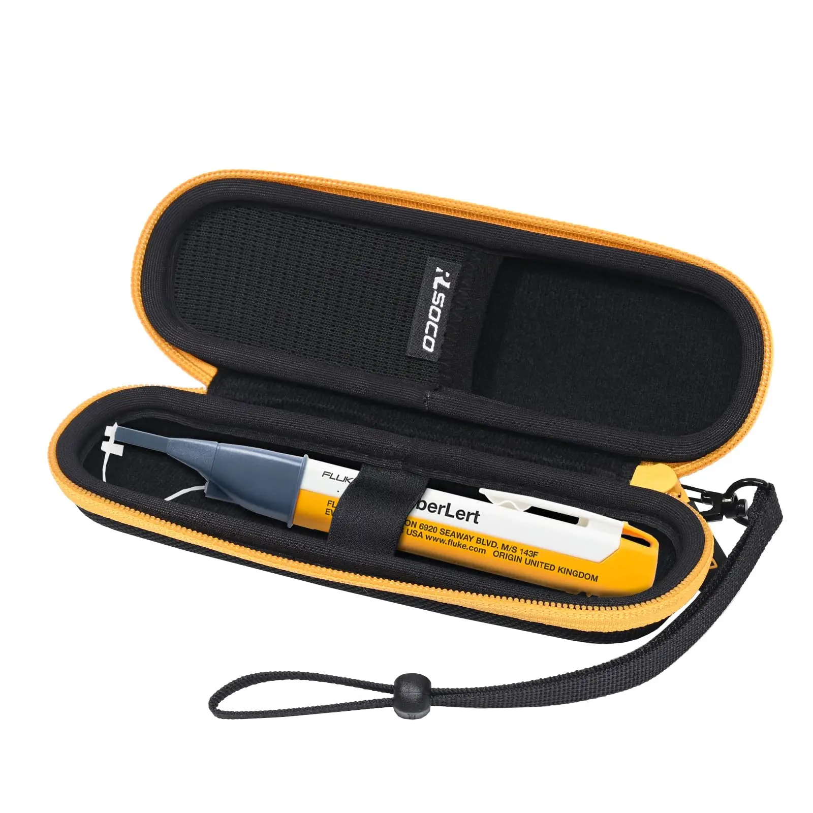 Hard Case for Fluke Networks FIBERLERT-125 Fiber Optic Cable Tester and Detector with YKK Zipper Compact Design(Case Only)