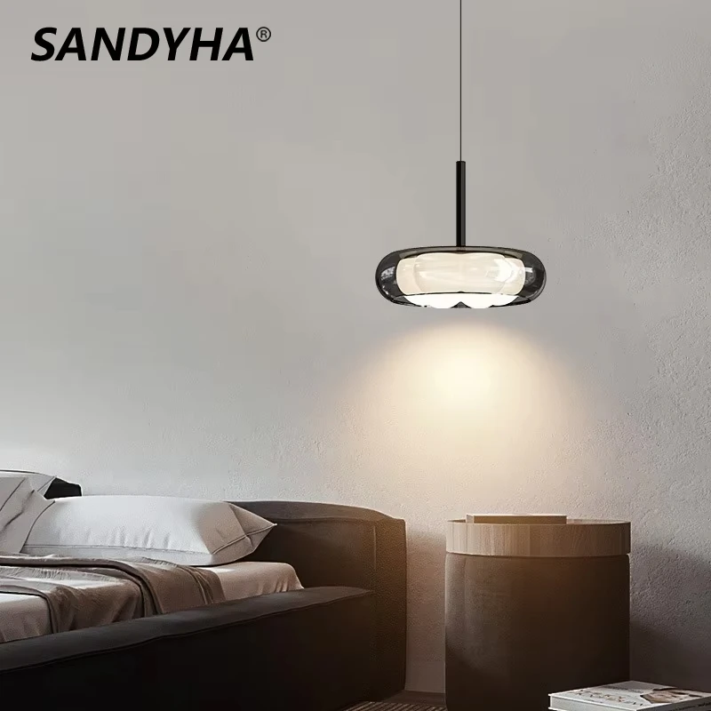 SANDYHA Nordic Design Pendant Lights Restaurant Lighting Fixture Kitchen Chandeliers for Living Room Decor Bedroom Bedside Lamp