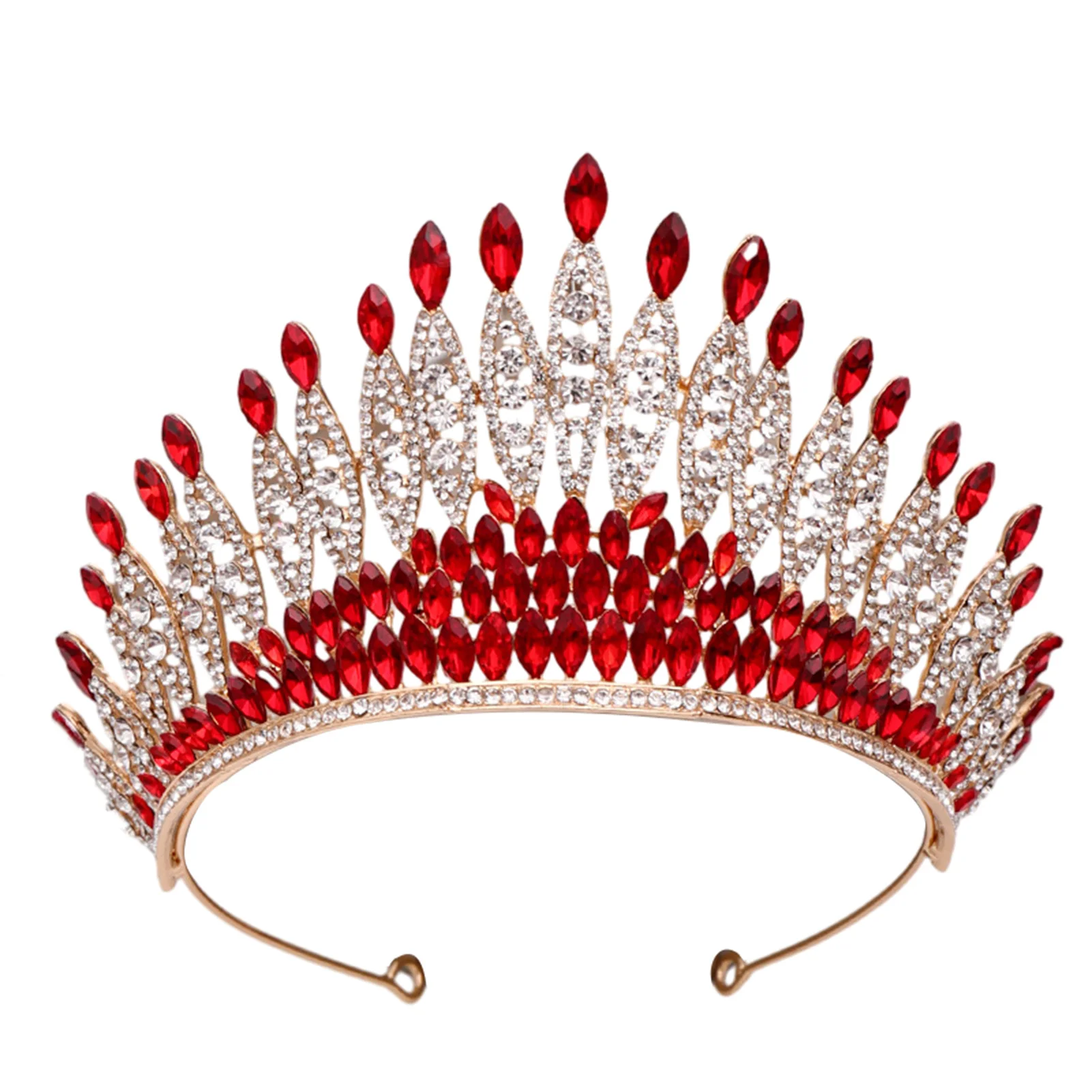 Diademas de boda para mujer, corona antideslizante con diamantes de imitación brillantes, decoración para la cabeza