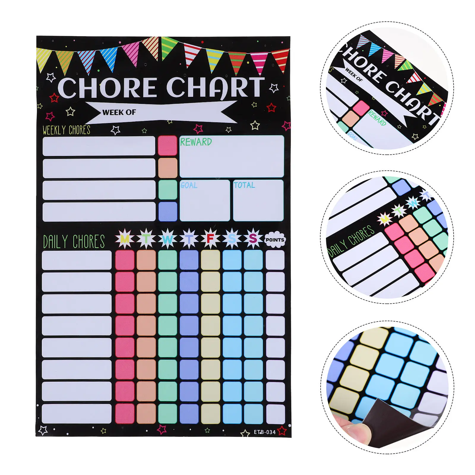

Kids Magnetic Chore Chart for Children Household Behavior Tracker Reward System Creative Convenient Multifunctional Planner