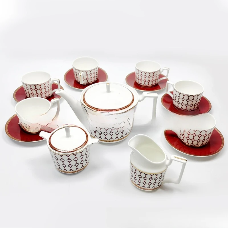 European afternoon tea tea set  household coffee pot  coffee cup  bone