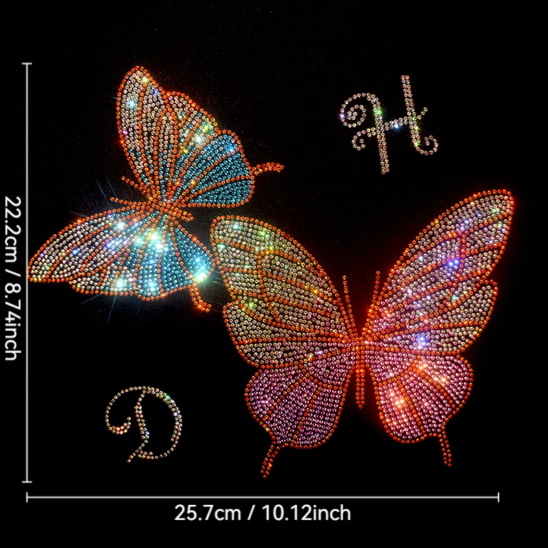 

Crystal rhinestone hot diamond beautiful butterfly sequin DIY clothes T-shirt, denim decorative patch clothing accessories