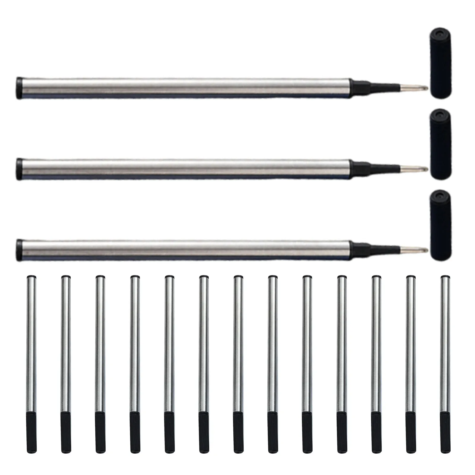 20Pcs 0.7mm Gel Pen Refill Cartridges Hardwearing Metal Core Smooth Consistent Line Quick for Planner Sketching School