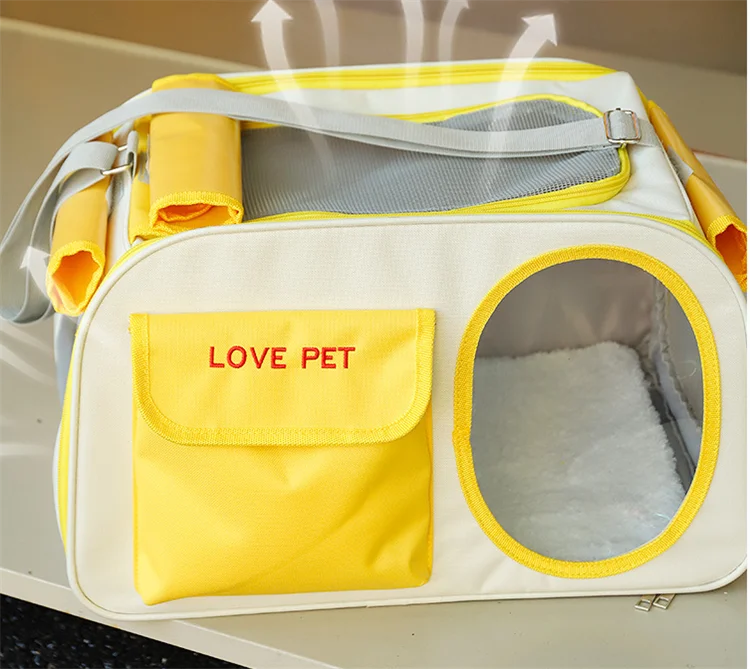 

Customized Outdoor Pet Carrier Body Emergency Sport Breathable Personalized Harness Pocket Grid Pet Bag