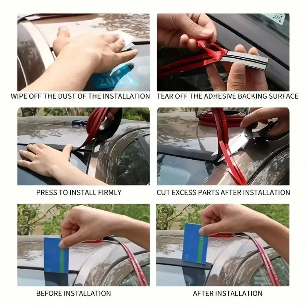 Car Rubber Seals Edge Sealing Strips Auto Roof Windshield Car Rubber Sealant Protector Seal Strip Window Seals for Auto