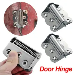 2PCS Stainless Steel Butterfly Hinge Automatic Closing Door Closer Swing Screen Window Spring Hinge