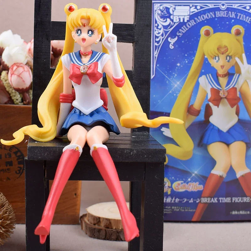 Anime Figure Sailor Moon Model Hino Rei Car Accessories Collection PVC Doll Sailor Mars Jupiter Mercury Venus Figures Toys Gifts - view 2