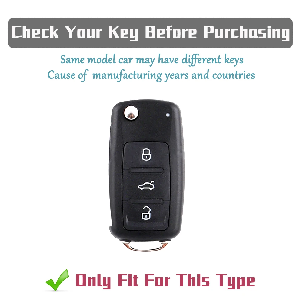 Premium Shockproof TPU Key Fob Case for VW Golf Polo Passat & Skoda Octavia - Durable Anti-Scratch Car Remote Protective Cover