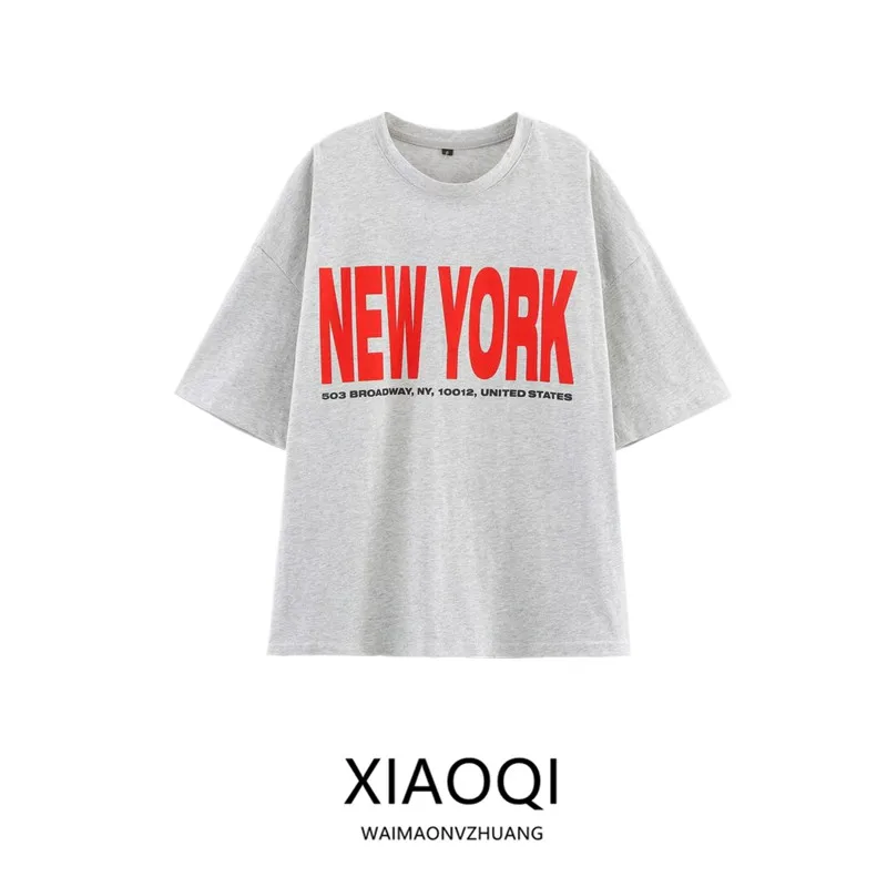 

Summer 2025 Casual Sle Women's T-irt round Ne ort Sve Draped oulder Printed Versatile Casual Top New Arrival
