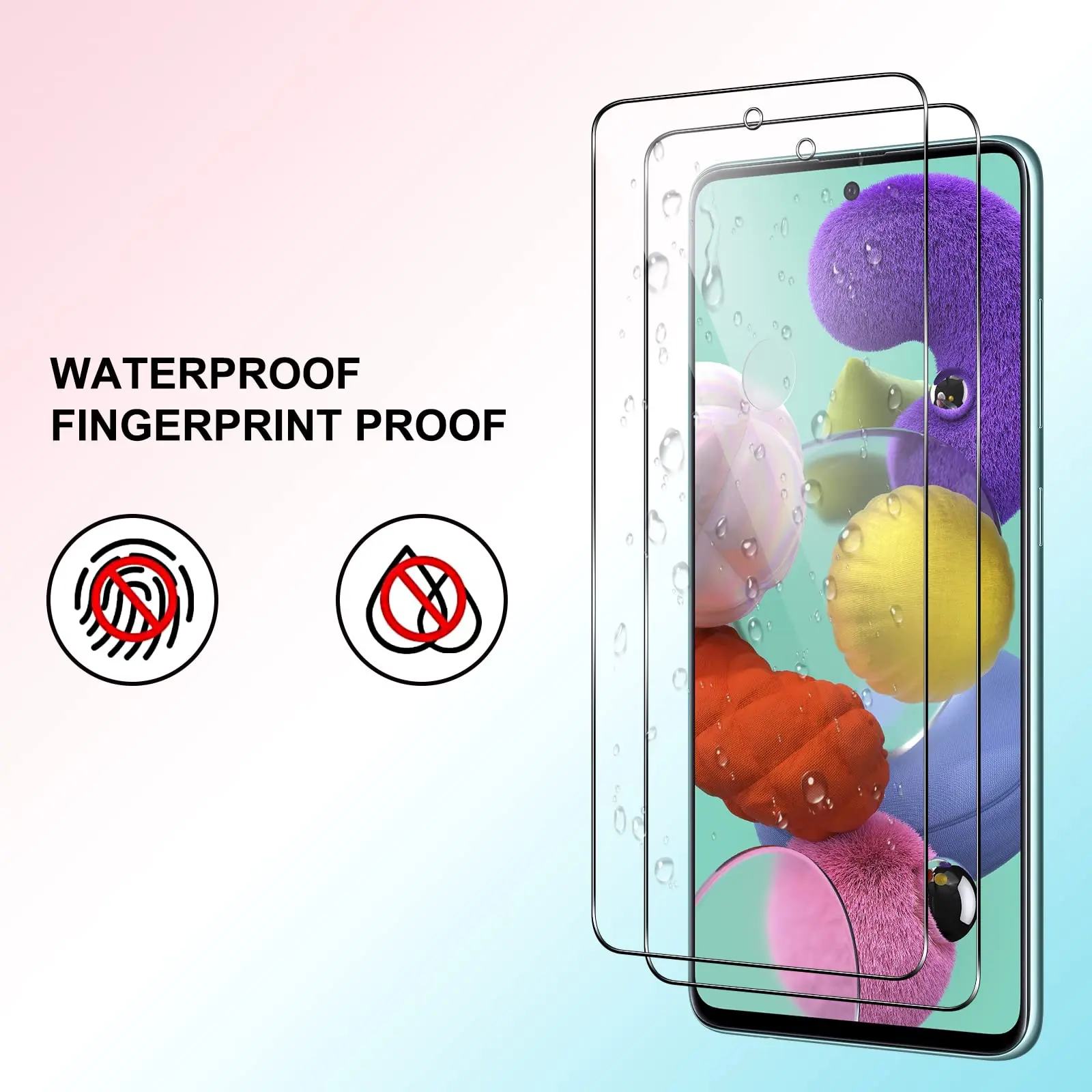 For Samsung Galaxy A51 6.5 inch Tempered Glass Screen Protector Crystal Mica 9H Protective HD Clear Transparent Anti Scratch
