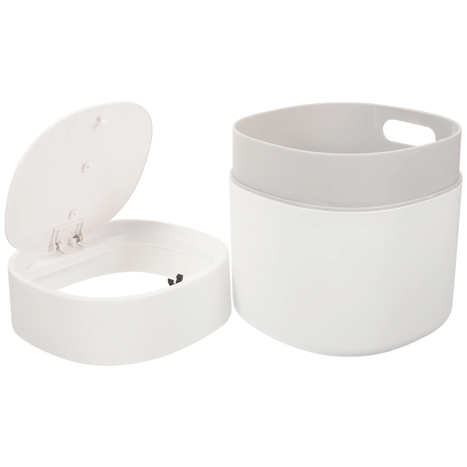 

Trash Can Garbage Bin Waste Container Mini Household Kitchen Bathroom Bedroom Office PP Material Compact Size Easy to Use