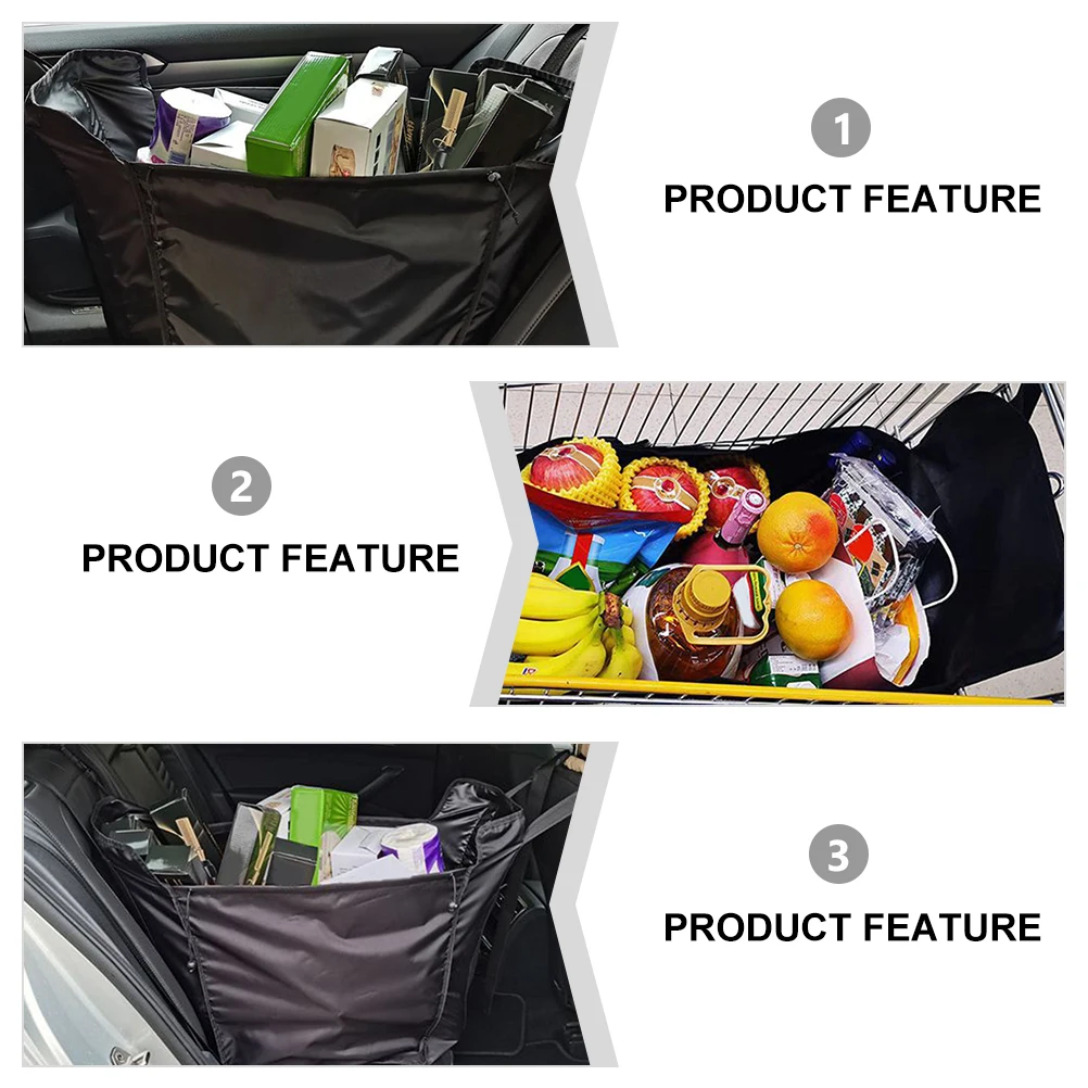 

Oxford Cloth Car Storage Bag Foldable Passenger Seat ganizer Waterproof Large Capacity Shopping Bag Vehicle Sundries Storage