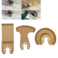 3pcs/set Multi Tools Saw Blades Cement Ceramics Oscillating Cutting Tile Grout Renovator Tools Carbide/Diamond Quick Change