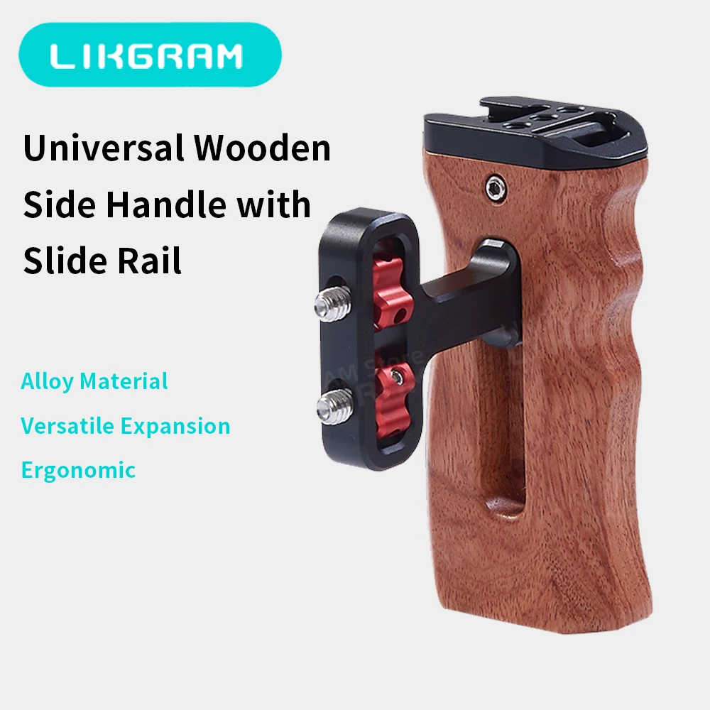 

side handle Wooden for camera cages phone cages Compatible with cages from TILTA, SmallRig, and YC Onion JN-010