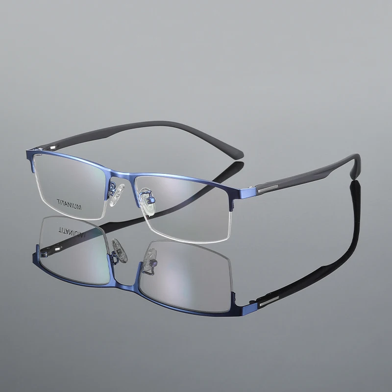 BCLEAR Progressive Multifokale Photochrome Lesebrille Anti-blau Licht Weit Anblick Gläser Männer Halb Rahmen Business Presbyopie Brille 4