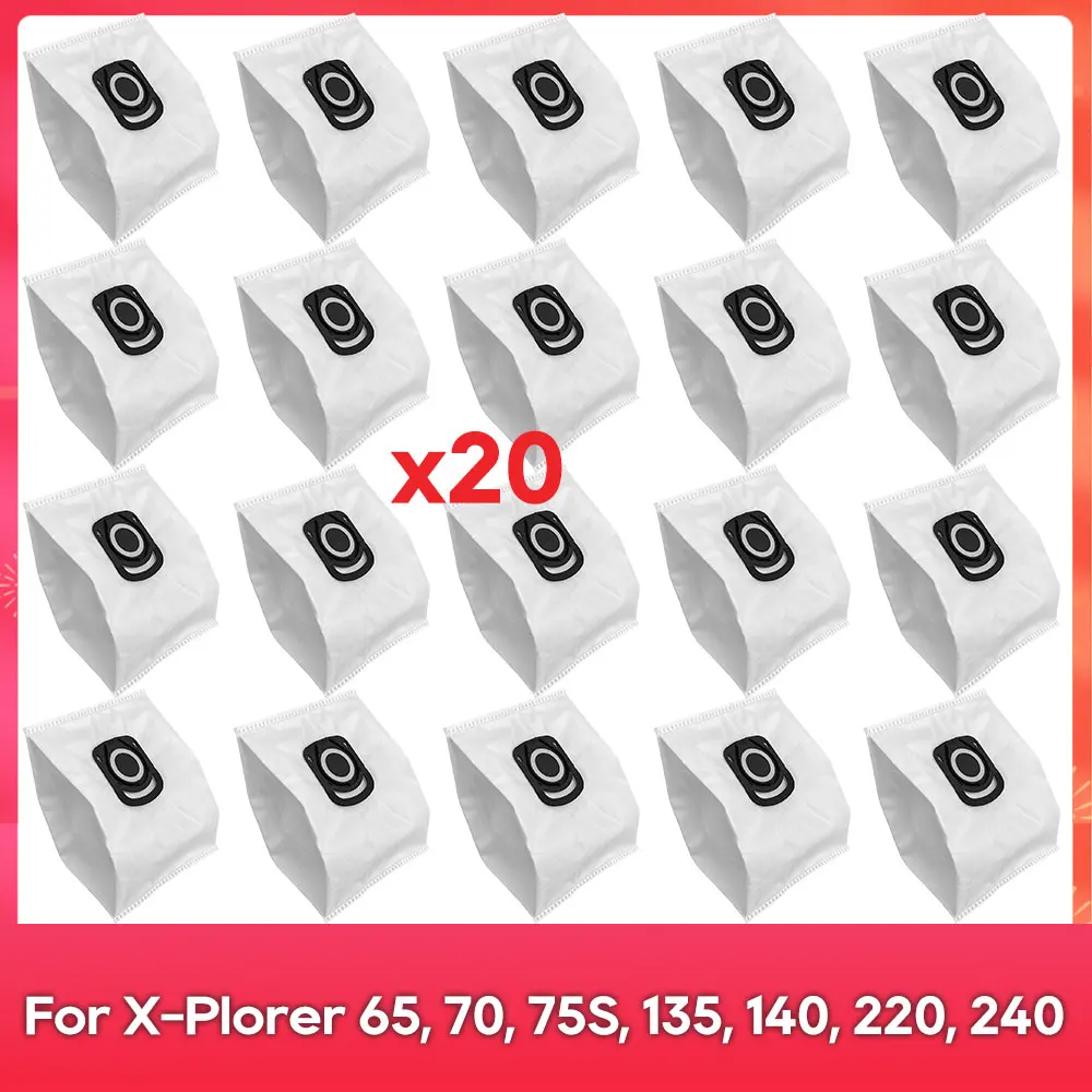 Bolsa para polvo compatible con Rowenta Tefal X-plorer 65, 70, 75S, 135, 140, 220, 240, Moulinex Compact Power, OBH Nordica Silence Force