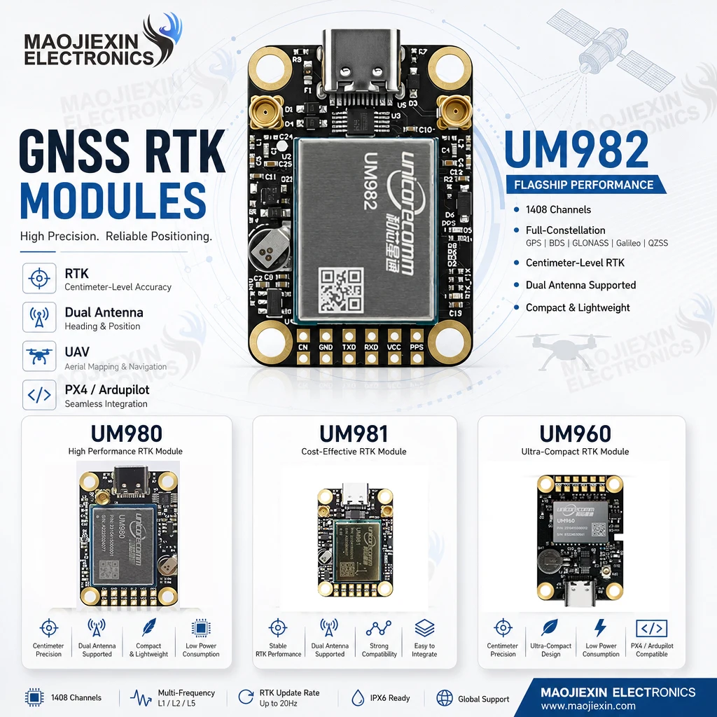 UM982 GNSS RTK GNSS Module Receiver Board Dual-Antenna  for UAV Pixhawk PX4 Ardupilot UM980 UM981 UM960