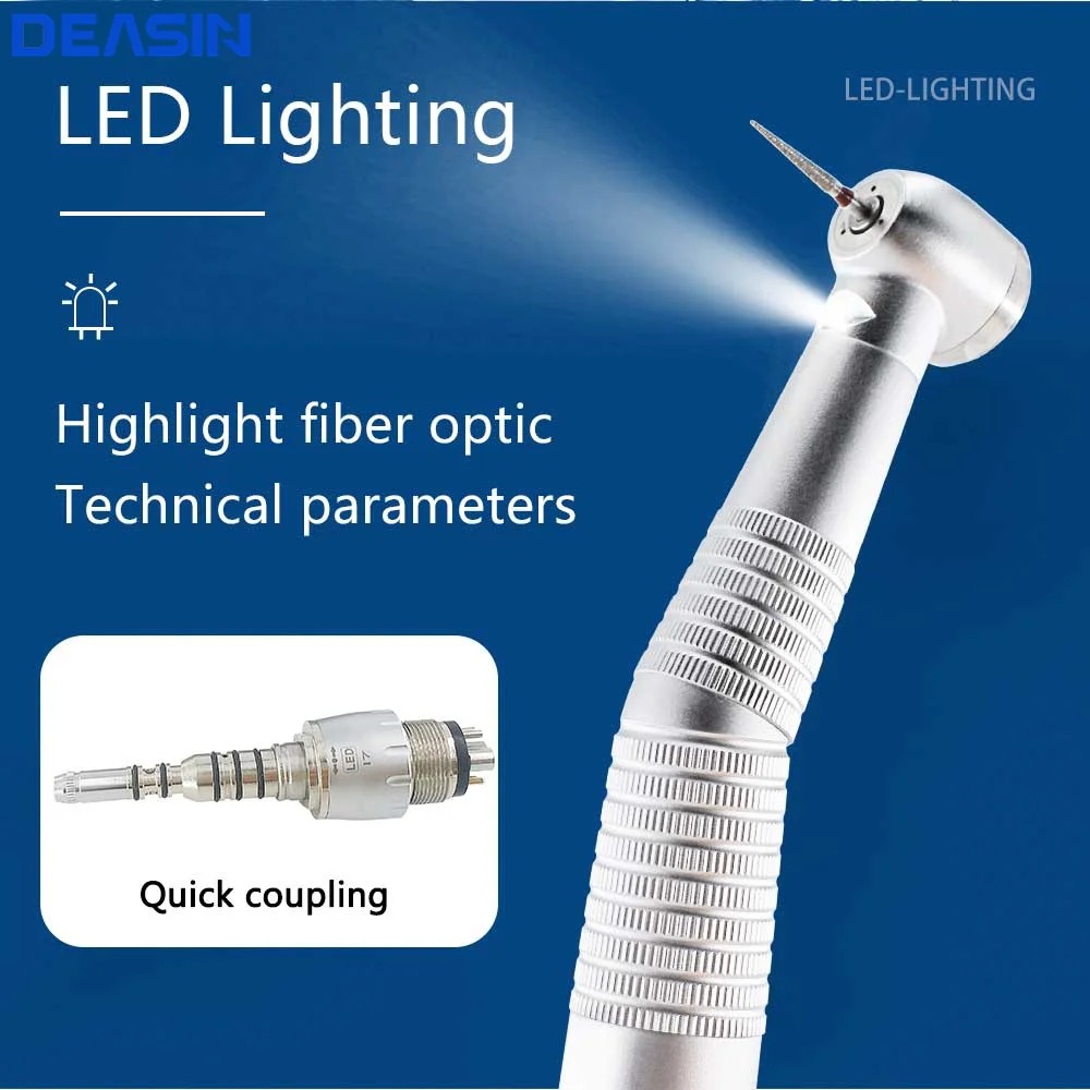 Dental F200 Fiber Optic Handpiece LED High Velocity Standard Head Turbine for KAVO Quick Coupling Good Quality Equipment tools