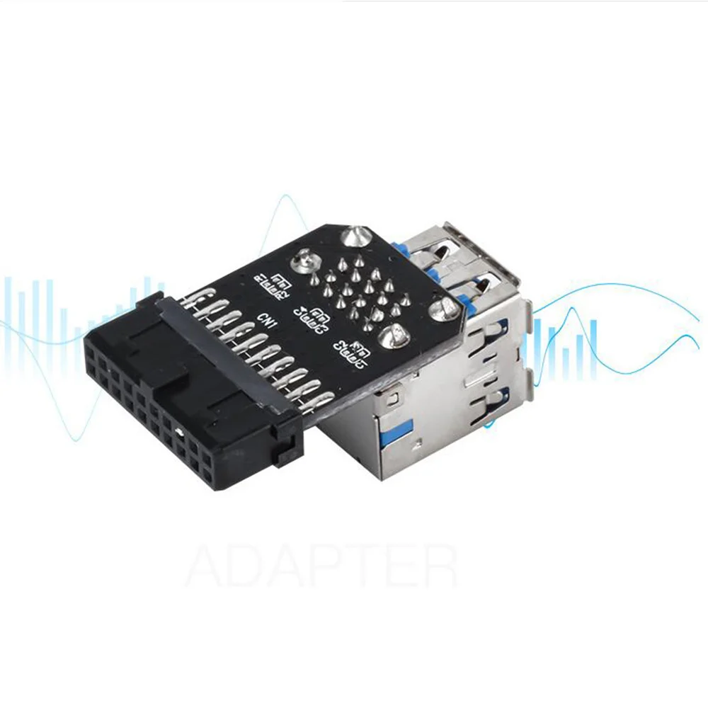 20Pin to Dual USB3.0 Adapter Connverter Desktop Motherboard 19 Pin/20P Header to 2 Ports USB a Female Connector,PH21JAS