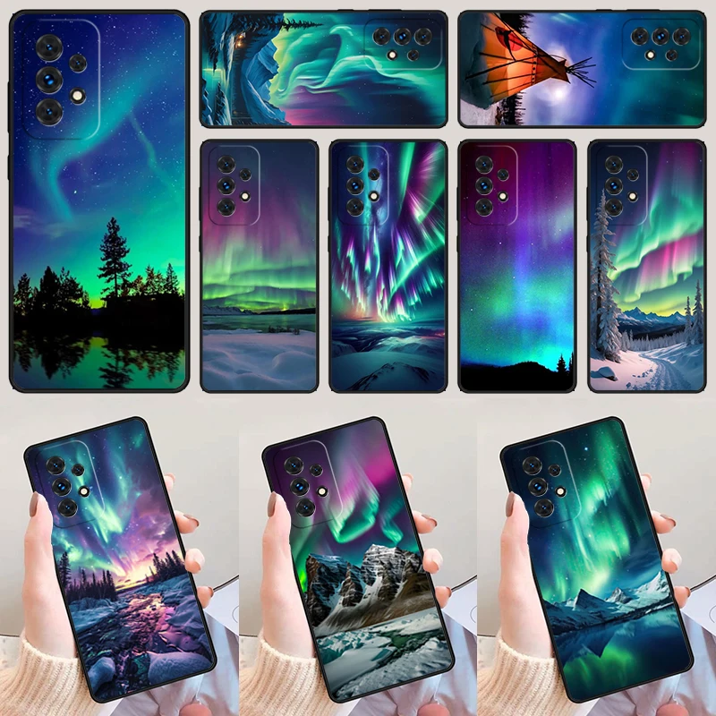 Northern Lights For Samsung Galaxy A52 A72 A73 A20e A21S A50 A70 A11 A12 A42 A31 A40 A51 A71 A32 A80 A91 Phone Case Cover