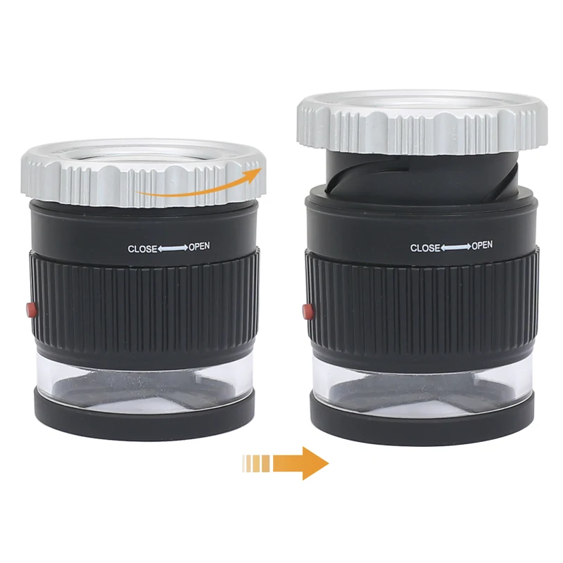 Imagem -05 - Jóias Lupa com Led uv Light Lente de Vidro Óptico Ampliação 30x Lupa para Identificar Selos Diamantes Antiq