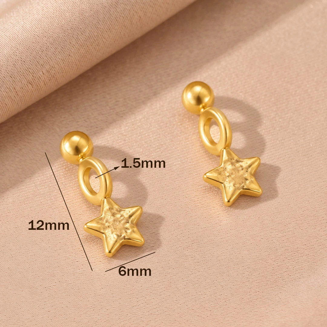 10pcs Stainless Steel Charms Jewelry Making Findings DIY Little Charms Necklace Crafts Bracelet Earrings Heart Star Pendant