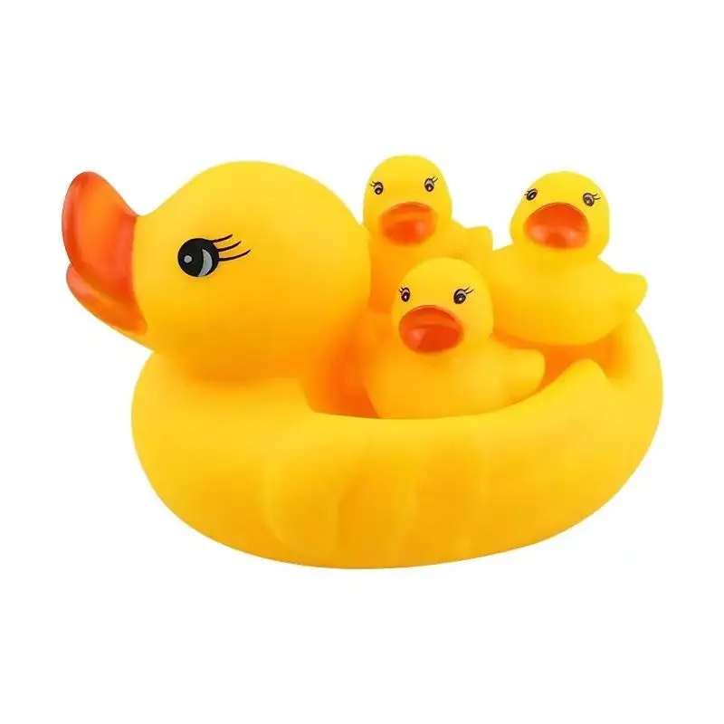 Mini cute little yellow duck baby bath toys children's pool water toys