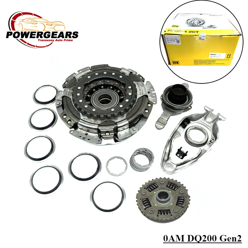 

LUK New 0AM DQ200 DSG Gen2 Version Dual Clutch Kit 7 Speed Fits For Audi VW Golf 1.2T 1.4T 0AM198140L 602 0006 00