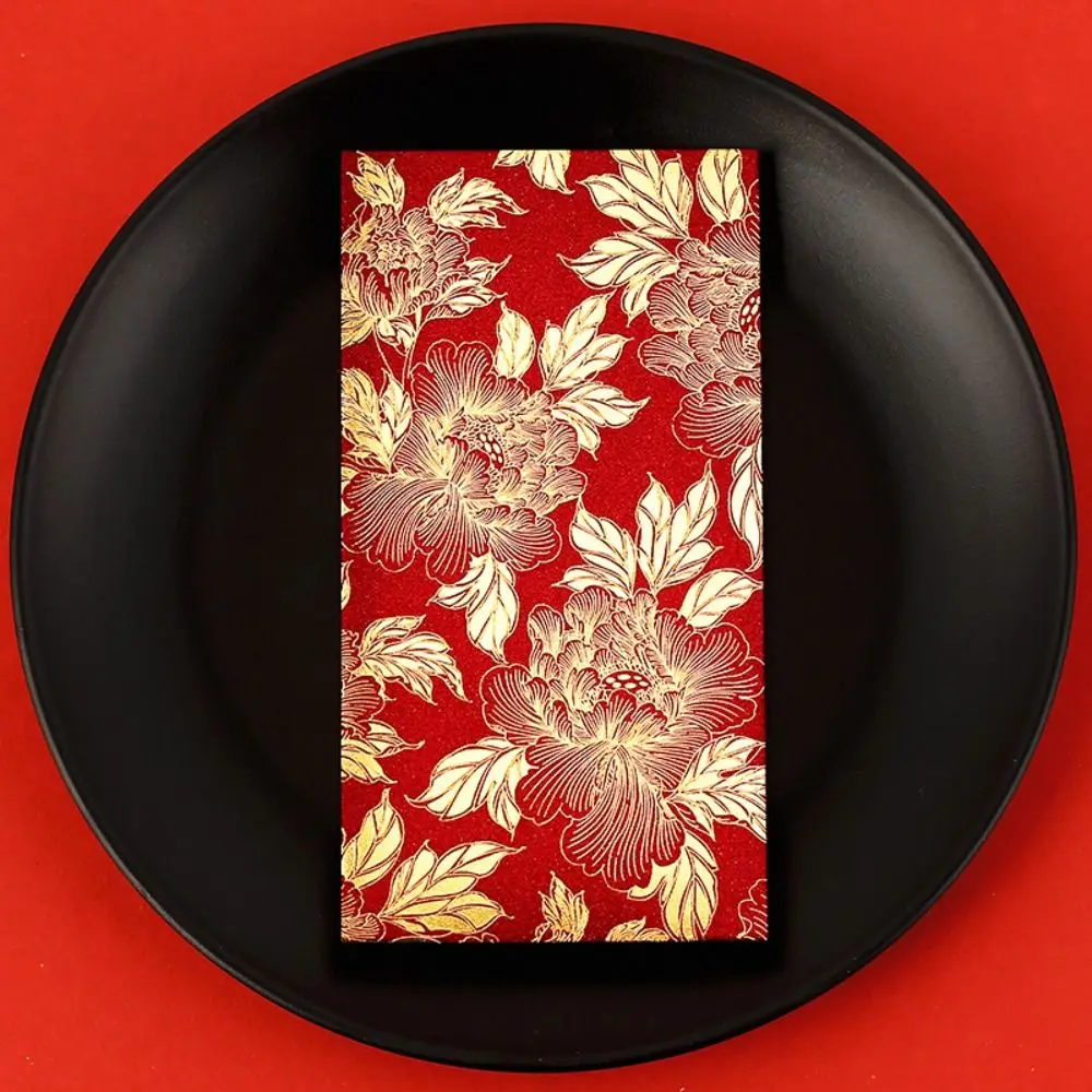 

6PCS Chinese Style New Year Red Envelope Red Pocket HongBao Luck Money Envelopes Vintage Best Wish Money Pocket Chinese New Year