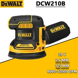 DEWALT DCW210B Brushless Grinding Machine 20V Lithium Battery Handheld Vibration Polishing Variable-Speed Orbital Sander DCW210