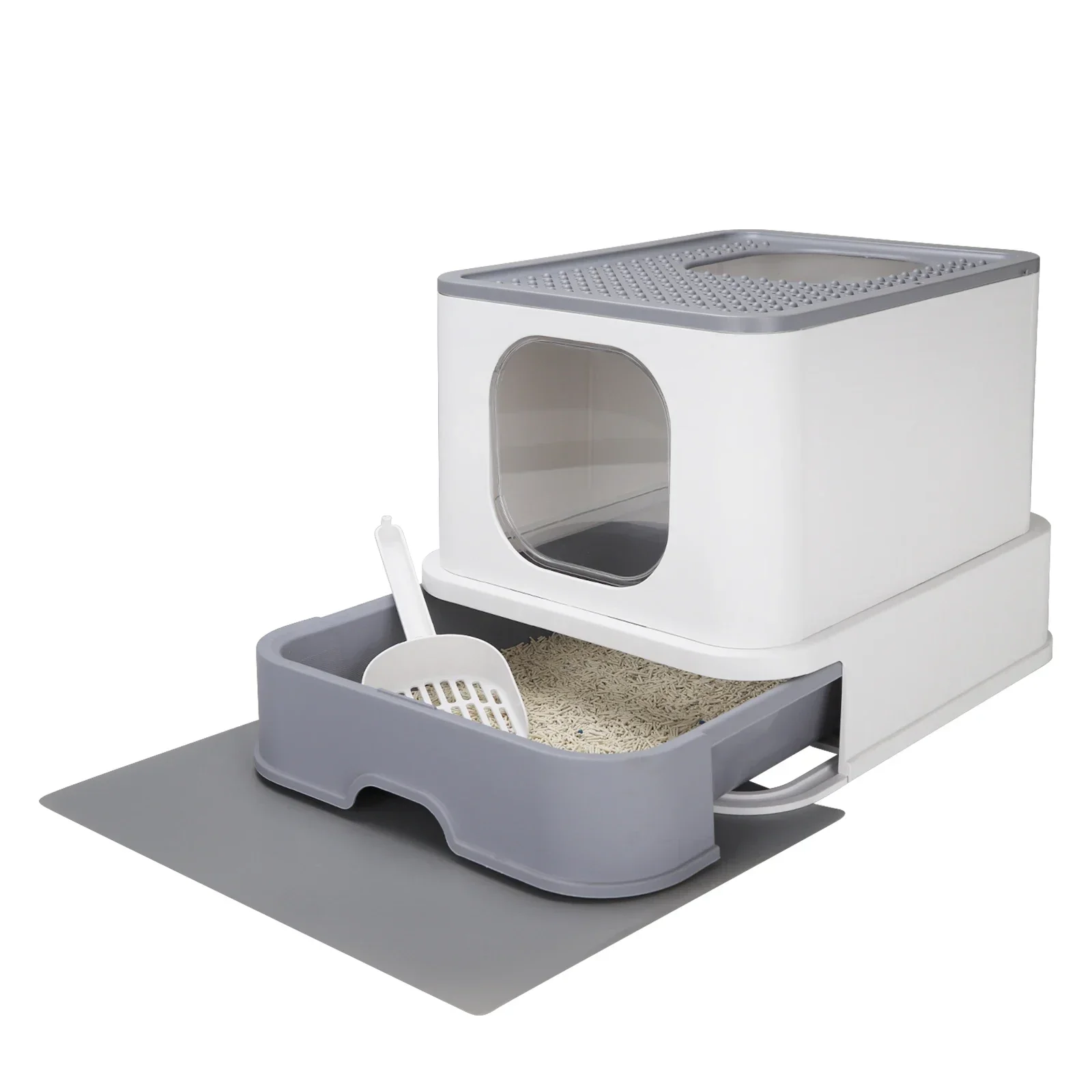 2022 Amazon Popular Collapsible Multiple Colors White Cat Litter Box