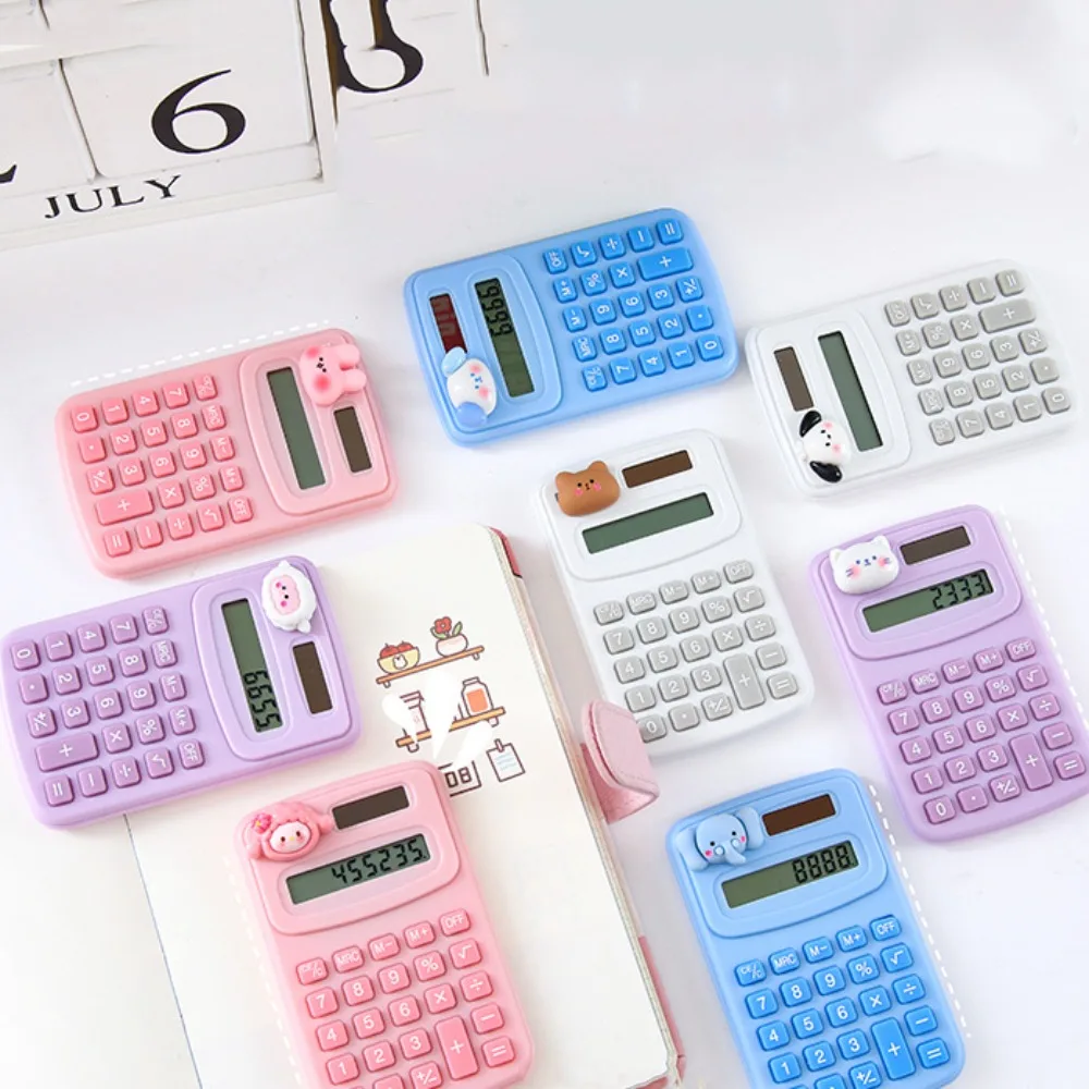 Cartoon Cute Calculator Fashion Mini Portable Small Calculator Portable Office Computer for Primary School Students