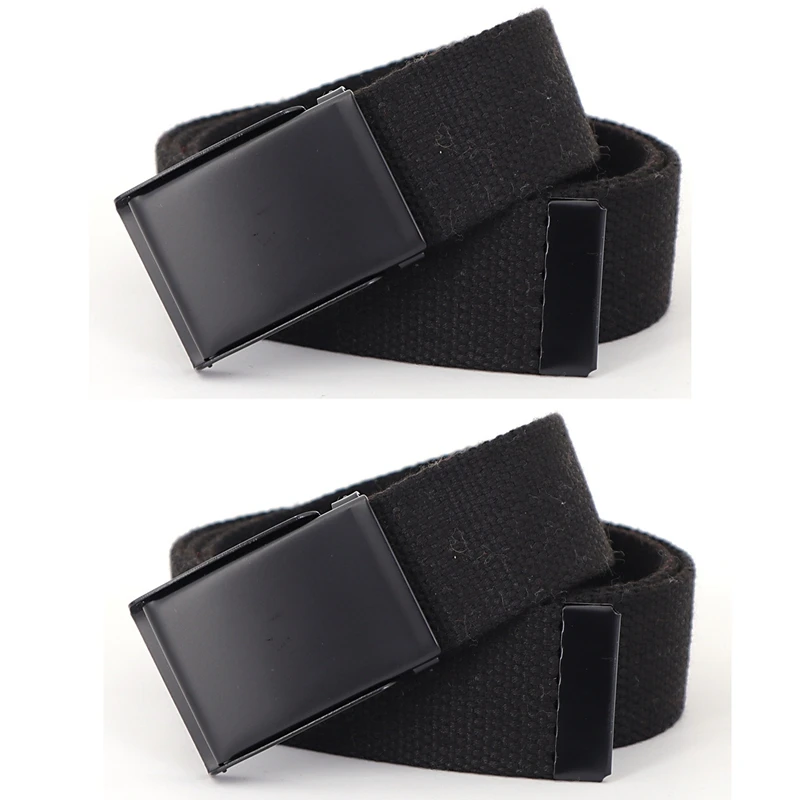 1pcs / 2 pcs Reversible Buckle Canvas Belt Trendy Casual Sports Outdoor Fabric for Jeans Men Women Teens Young Adults