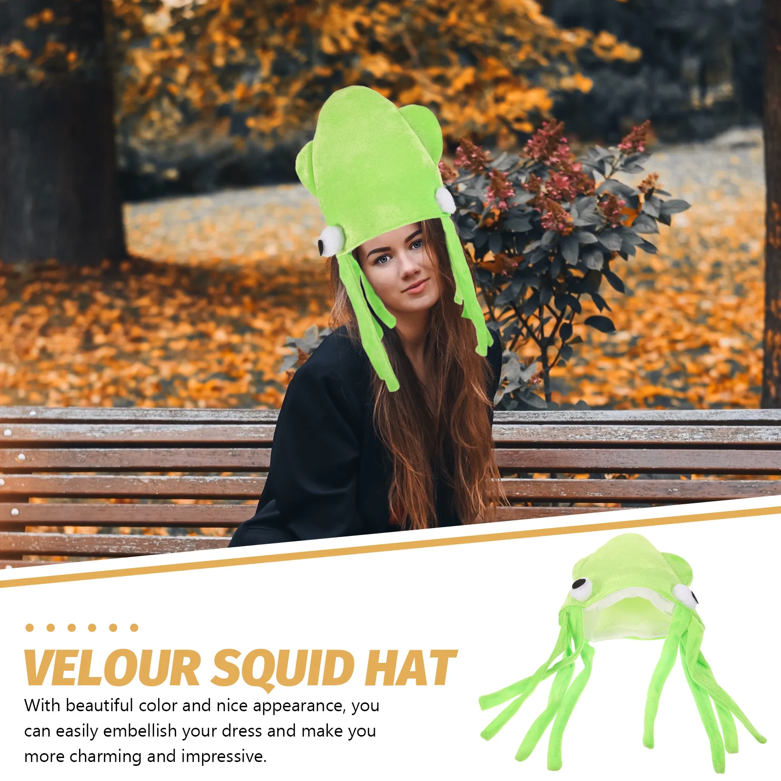 

Велюровая шляпа кальмара, светло-зеленые вечерние шляпы в виде осьминога, аксессуар для костюма, реквизит для выступлений, карнавал, маскарад, косплей, сейф на Хэллоуин