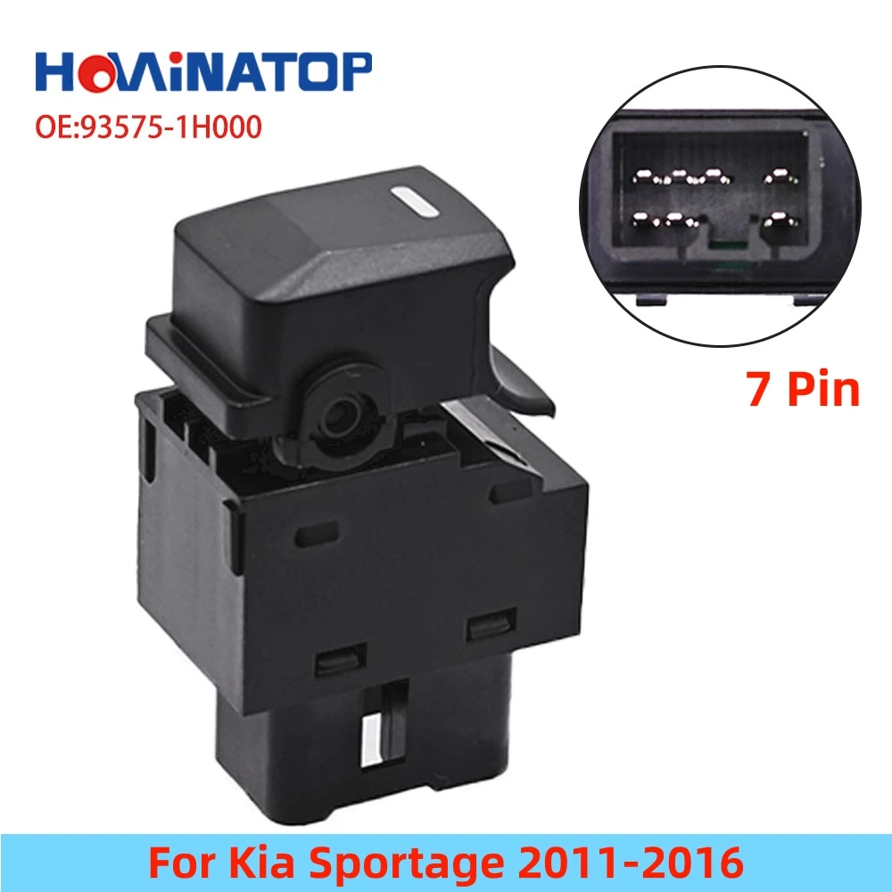 

HOWINATOP 93575-1H000 7 Pin Passenger Side Power Window Control Switch For Kia Sportage 2011-2016 OEM Replacement